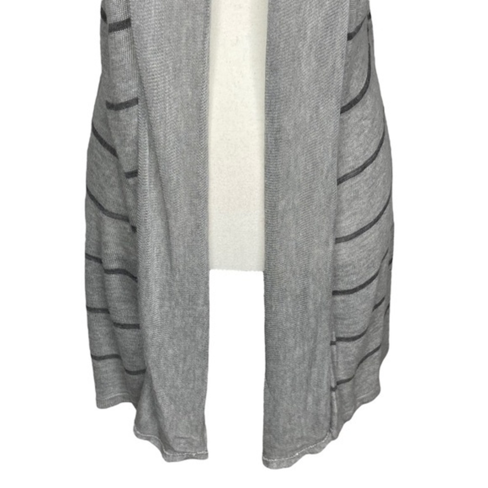 Maurices Cardigan Sweater Vest Gray Striped Knit Sleeveless Open Front Size XL - Picture 3 of 14